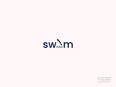 swim creative logo design icon logo logo design milimalist minimal logo word logo wordmark