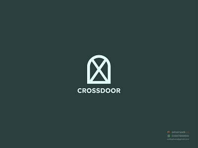 CROSSDOOR brand logo creative logo logo logo design milimalist minimal logo