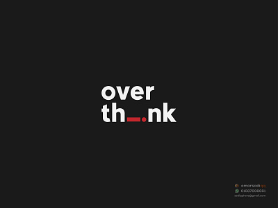 overthink creative logo icon logo logo design milimalist minimal logo word design word logo