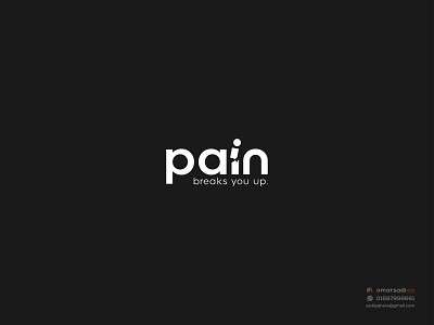 pain creative logo design logo logo design milimalist minimal logo word design