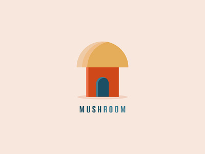 MUSH-ROOM design flat illustration logo logo design minimal mushroom simple