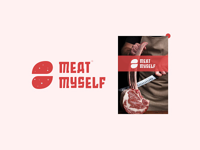 MEAT-MYSELF. branding clean creative icon logo minimalist modern simple
