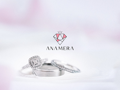 ANAMERA brand logo branding cosmetics creative logo diamond fashion girls icon jewelry logo design minimal logo minimalist