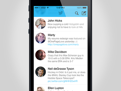 How twitter app would look on iOS7