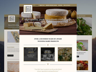 FMT Homepage cheese concept home home page inner page recipe recipes redesign rich stylish ui ux
