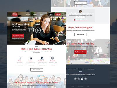 Accounting Homepage accounting clean finance lato minimal ui user interface web website