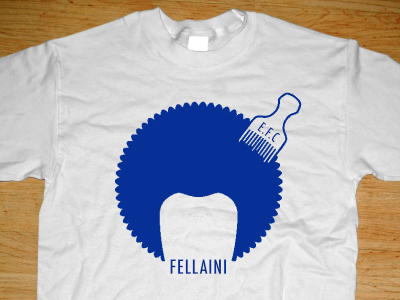 Everton/Fellaini T-Shirt Design afro belgium blue debut everton football shop soccer sports store tshirt white
