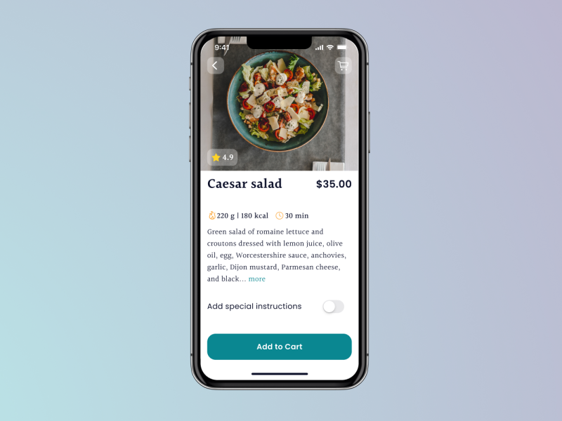 Food delivery - Mobile App by Anastasiia Kirichenko on Dribbble