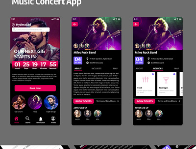 Music Concert App figma music ui ux
