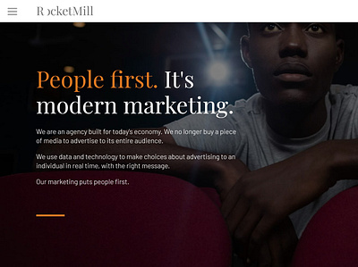 RocketMill's Website agency branding design development front end marketing ux website