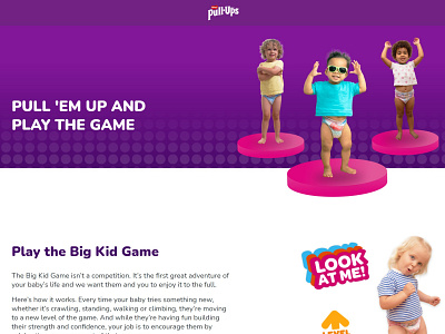 Huggies Pull-Ups "Big Kid Game" agency branding design development front end marketing ui ux