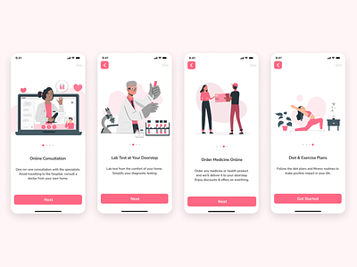 Onboarding Screens for Healthcare App