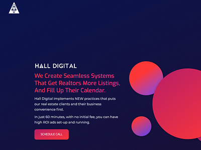 Hall Digital agency website creative agency ux design web design web development webflow