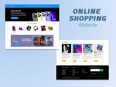 Online Shopping Website design graphic design illustration logo typography ui ux vector