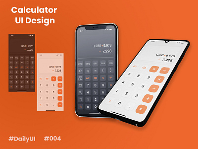 Calculator UI design app dailyui design figma mobile mobile design ui uichallenge ux