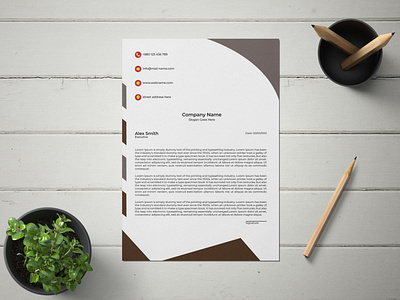 Letterhead Design a4 design graphic design letter letterhead letterhead design mi minimal ist office official print