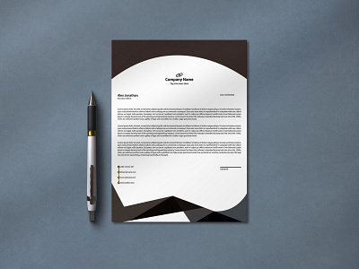 Letterhead Design design graphic design letter letterhead letterhead design lettersize minimal ist office official print