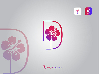 Delighted Hibiscus branding design logo logo type logoartist logobrand