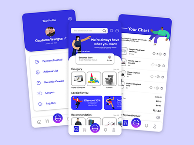 E-commerce "Danamas Store" App - UI Mobile Design