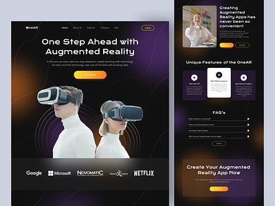 OneAR • Augmented Reality Services Website
