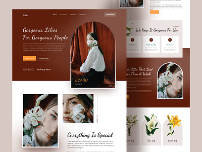 Lilies💐 • Florist and Flower Shop Website
