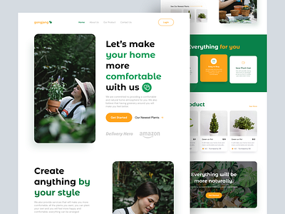 gongjang🍃 • Plant Shop Landing Page branding design green landing page minimal plant plant shop shop ui ux web design website