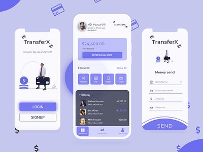 TransferX, A Banking App