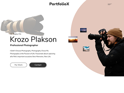 Portfolio page, Hero section adobe xd branding landing page modern design portfolio uiux design web design website