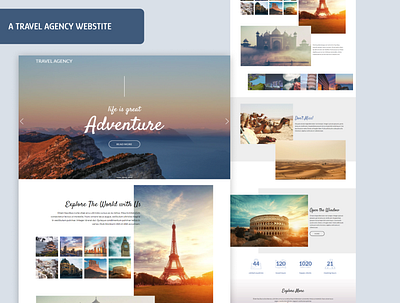 Travel Agency Website adobe xd agency booking brand trends branding company trends design design trends landing page trends modern webpage reservation responsive website tourism travel travel trends trend web design world travel