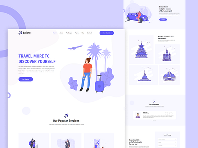 Travel Agency Landing page agency concept design design trend digital template digital trend landing page modern web template responsive web travel trend ui uiux design user experience ux web design web ui