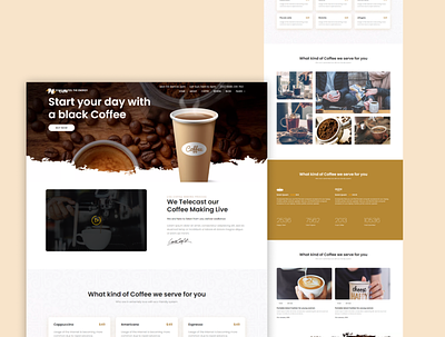 Coffee Shop 2021 design trend adobe xd coffee coffee shop design modern landing page trendy design ui uiux design ux web design