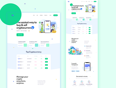 Cryptocurrency, Saas landing page. bitcoin crypto dogecoin graphic design illustration intaractive landing page responsive saas software as service startup template ui ux vector based design web design web page