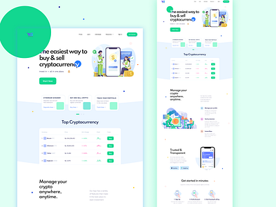 Cryptocurrency, Saas landing page.