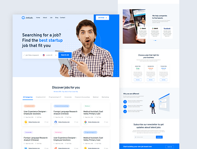 Job Portal design full stack site full website hunting job job online portal portal ui ux web design webflow website wix wordpress