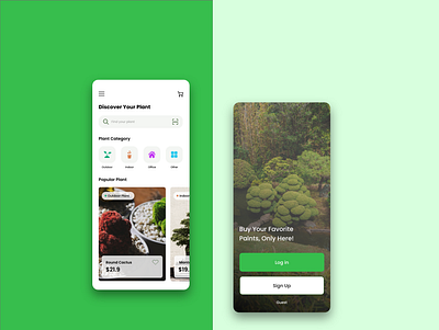 Plant concept App app concept app design bright color discover plants full mobile application green home delivery intaractive ui mobile app plant plant trends prototype screen concept tree ui ux