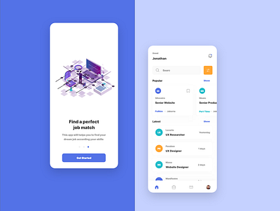 Job Portal App adobe xd app ui creative mind gui industry standard job find life hacks mobile app new job online app prototype recruitment ui uiux design user experience user friendly user interface ux