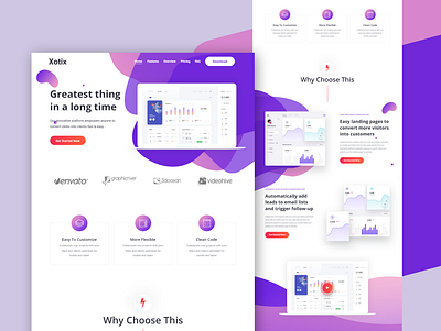 Software Landing Page (Saas) adobe xd app appearance application design fully coded functional website intaractive landing live preview motional product detail prototype saas service software software as service ui ux
