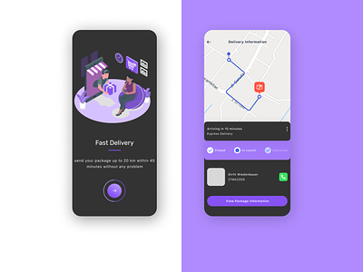 Package Delivery App app branding curior delivery minimal design mobile design package product startup business ui uiux design user experience user interface ux