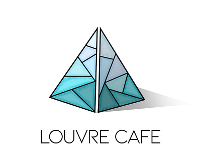 Louvre Cafe Logo design graphic design illustration logo