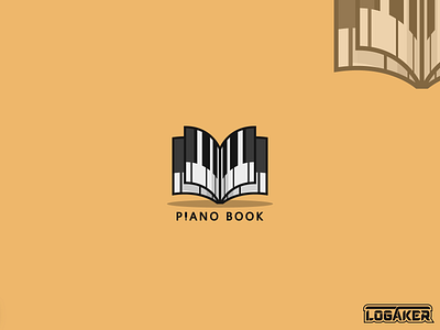 Piano Book 🎹📖 book brand branding graphic design illustrator logo piano piano book