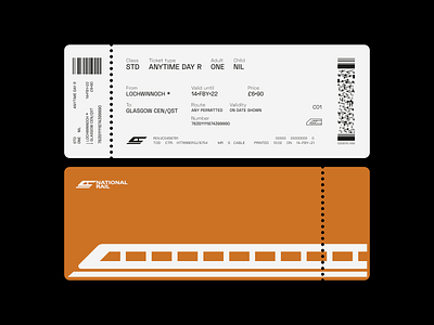 National Rail Ticket branding corporate identity graphic design illustration logo ticket