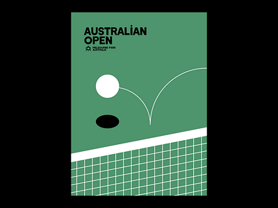 Australian Open australian australian open design game illustration poster poster design tennis wimbledon