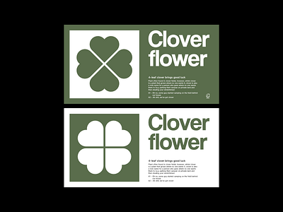 Clover Flower brand branding business cards corporate identity design graphic design logo vector visual design