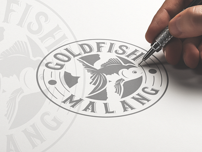 GOLDFISH vintage logo design badge design branding design design ideas design inspiration graphic design kabul137 lettering logo logos mockup simple logo design typography ui ux vector vintage design