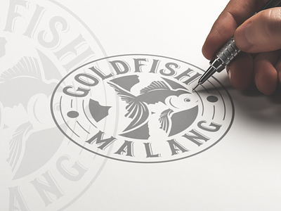 GOLDFISH vintage logo design