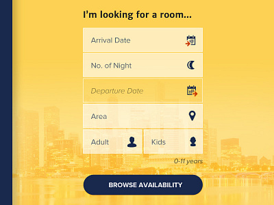 Hotel Room Availability availability booking browse contrast design field form hotel room search ui ux