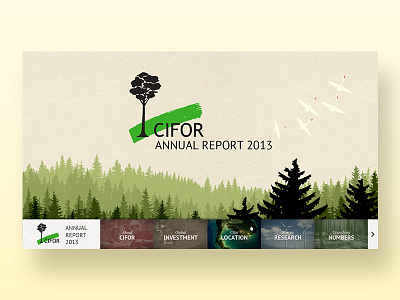 Digital Annual Report (Alternative B) annual report digital earth forest home infographic landscape map non profit report research web