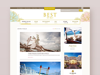 Digital Magazine - Article Listing Page article bali blog feminine gold grid lifestyle list magazine reader travel wedding