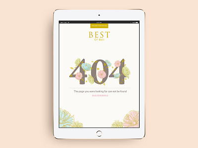 404 Page 404 bali error feminine flower gold illustration lifestyle magazine pastel travel wedding