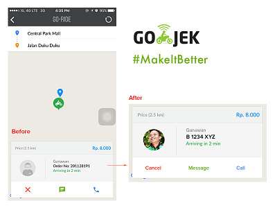 Makeitbetter: Gojek app booking driver gojek grab makeitbetter mobile passenger ride sharing uber